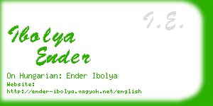 ibolya ender business card